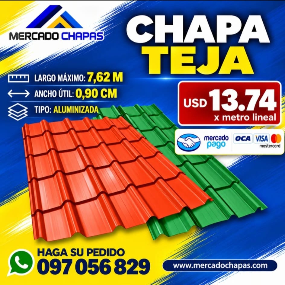 Chapa Teja Color Calibre 26