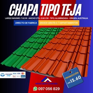 Chapa Teja Color Calibre 26
