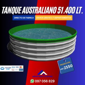 Tanque australiano con bolsa 51400 litros